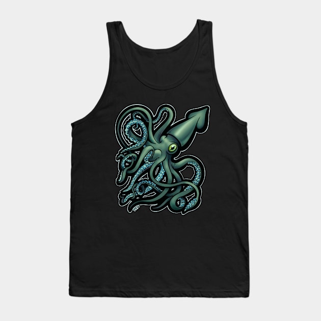 Green Giant Squid Architeuthis Tank Top by RJKpoyp